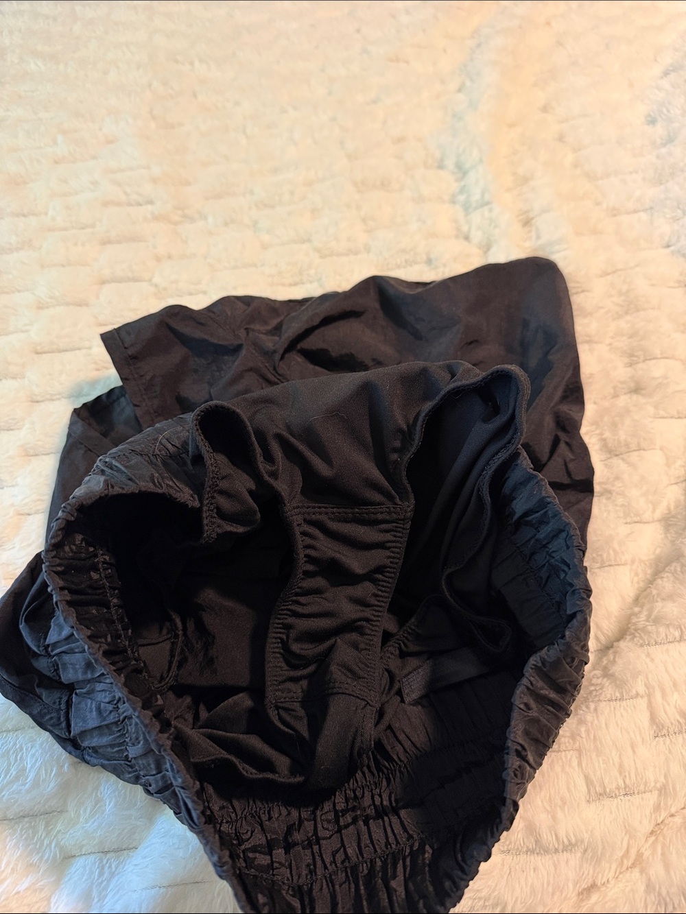 FP Movement Women’s Black High-Waist Smocked Shorts - Picture 3 of 4